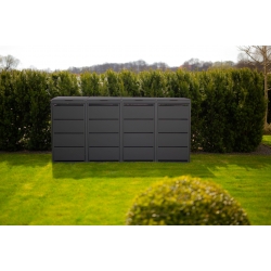 Nowoczesna zabudowa koszy śmietnikowych